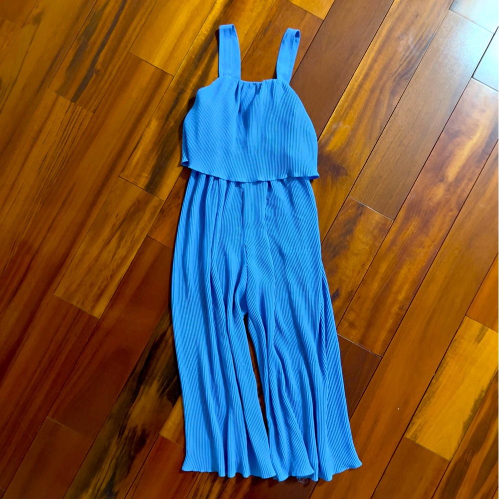 Zara Kids Size 10 Romper One Piece EUC Blue